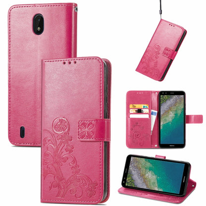 Four-leaf Clasp Embossed Buckle Mobile Phone Protection Leather Case with Lanyard & Card Slot & Wallet & Bracket Function, For Nokia  XR 20, For Nokia C01 Plus, For Huawei Maimang 10 SE, For Asus Zenfone 8 Flip