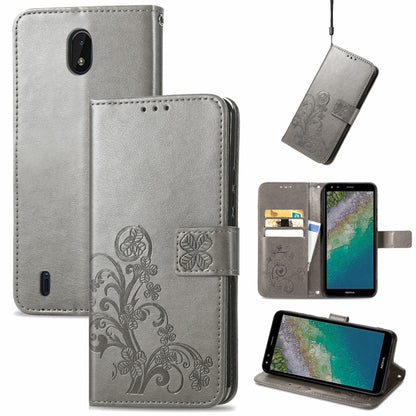 Four-leaf Clasp Embossed Buckle Mobile Phone Protection Leather Case with Lanyard & Card Slot & Wallet & Bracket Function, For Nokia  XR 20, For Nokia C01 Plus, For Huawei Maimang 10 SE, For Asus Zenfone 8 Flip