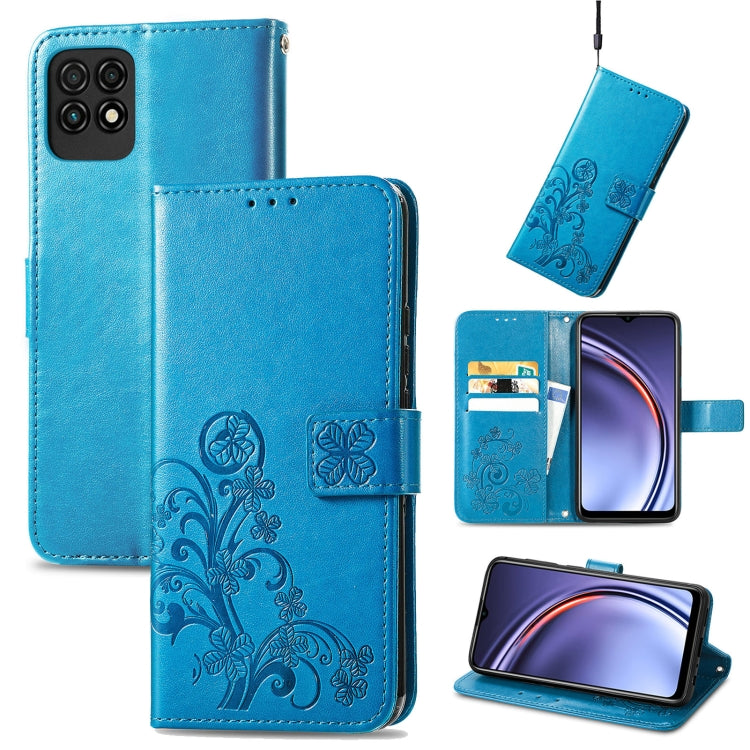 Four-leaf Clasp Embossed Buckle Mobile Phone Protection Leather Case with Lanyard & Card Slot & Wallet & Bracket Function, For Nokia  XR 20, For Nokia C01 Plus, For Huawei Maimang 10 SE, For Asus Zenfone 8 Flip