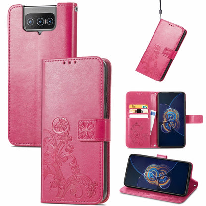 Four-leaf Clasp Embossed Buckle Mobile Phone Protection Leather Case with Lanyard & Card Slot & Wallet & Bracket Function, For Nokia  XR 20, For Nokia C01 Plus, For Huawei Maimang 10 SE, For Asus Zenfone 8 Flip