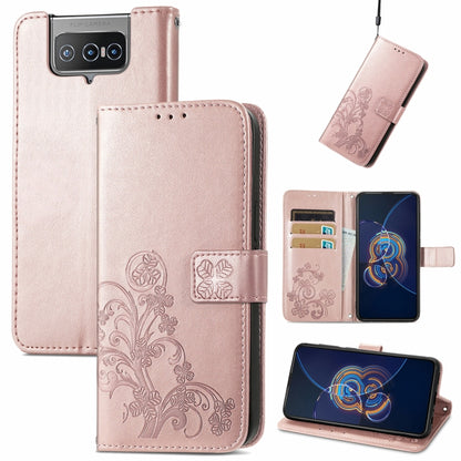 Four-leaf Clasp Embossed Buckle Mobile Phone Protection Leather Case with Lanyard & Card Slot & Wallet & Bracket Function, For Nokia  XR 20, For Nokia C01 Plus, For Huawei Maimang 10 SE, For Asus Zenfone 8 Flip
