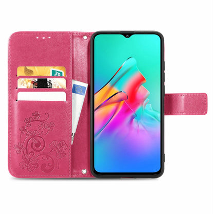 Four-leaf Clasp Embossed Buckle Mobile Phone Protection Leather Case with Lanyard & Card Slot & Wallet & Bracket Function, For Infinix Smart 5, For Infinix Note 10, For Infinix Note 8, For Infinix HOT 10T