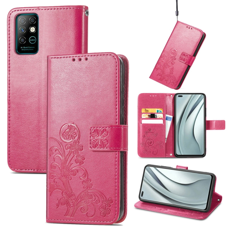 Four-leaf Clasp Embossed Buckle Mobile Phone Protection Leather Case with Lanyard & Card Slot & Wallet & Bracket Function, For Infinix Smart 5, For Infinix Note 10, For Infinix Note 8, For Infinix HOT 10T