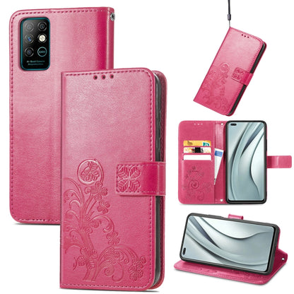 Four-leaf Clasp Embossed Buckle Mobile Phone Protection Leather Case with Lanyard & Card Slot & Wallet & Bracket Function, For Infinix Smart 5, For Infinix Note 10, For Infinix Note 8, For Infinix HOT 10T