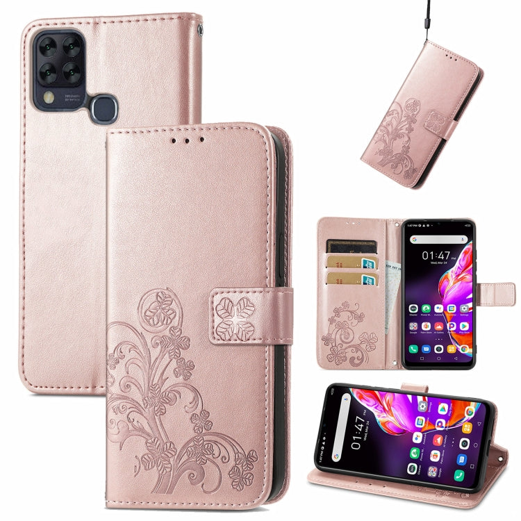 Four-leaf Clasp Embossed Buckle Mobile Phone Protection Leather Case with Lanyard & Card Slot & Wallet & Bracket Function, For Infinix Smart 5, For Infinix Note 10, For Infinix Note 8, For Infinix HOT 10T
