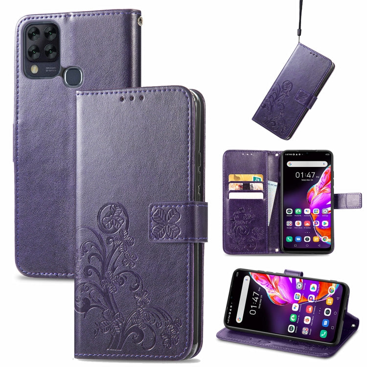 Four-leaf Clasp Embossed Buckle Mobile Phone Protection Leather Case with Lanyard & Card Slot & Wallet & Bracket Function, For Infinix Smart 5, For Infinix Note 10, For Infinix Note 8, For Infinix HOT 10T