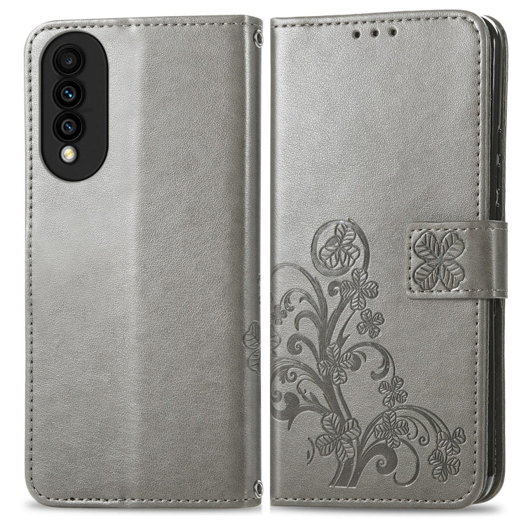 Four-leaf Clasp Embossed Buckle Mobile Phone Protection Leather Case with Lanyard & Card Slot & Wallet & Bracket Function, For Huawei nova 8 SE Youth, For Blackview A100