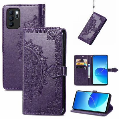 Mandala Embossing Pattern Horizontal Flip Leather Case with Holder & Card Slots & Wallet & Lanyard, For OPPO Reno6 Z, For OPPO Realme C20, For OPPO Realme GT Master, For vivo S7 E