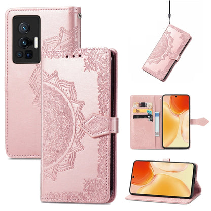 Mandala Embossing Pattern Horizontal Flip Leather Case with Holder & Card Slots & Wallet & Lanyard, For vivo X70 Pro, For vivo X70