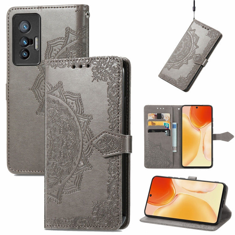 Mandala Embossing Pattern Horizontal Flip Leather Case with Holder & Card Slots & Wallet & Lanyard, For vivo X70 Pro, For vivo X70