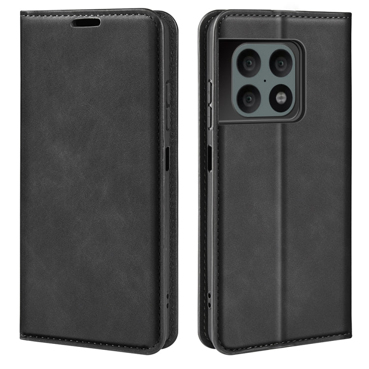 For OnePlus 10 Pro 5G Retro-skin Magnetic Suction Phone Leather Case with Holder & Card Slots & Wallet, For OnePlus 10 Pro 5G