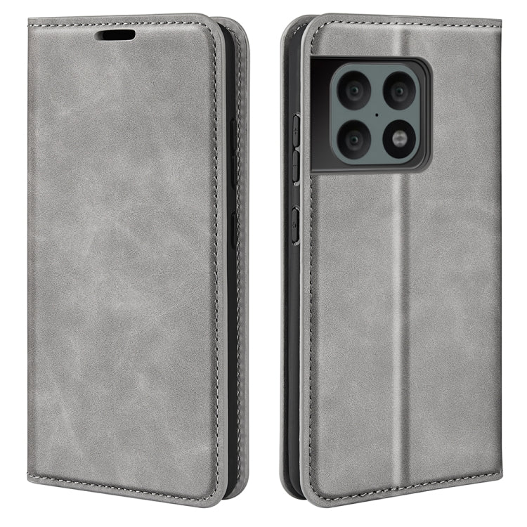 For OnePlus 10 Pro 5G Retro-skin Magnetic Suction Phone Leather Case with Holder & Card Slots & Wallet, For OnePlus 10 Pro 5G