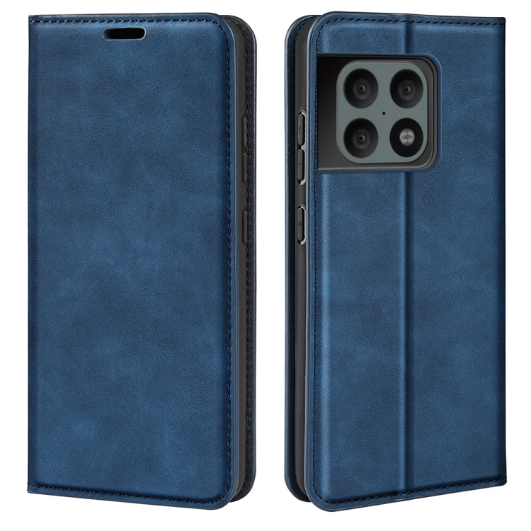 For OnePlus 10 Pro 5G Retro-skin Magnetic Suction Phone Leather Case with Holder & Card Slots & Wallet, For OnePlus 10 Pro 5G