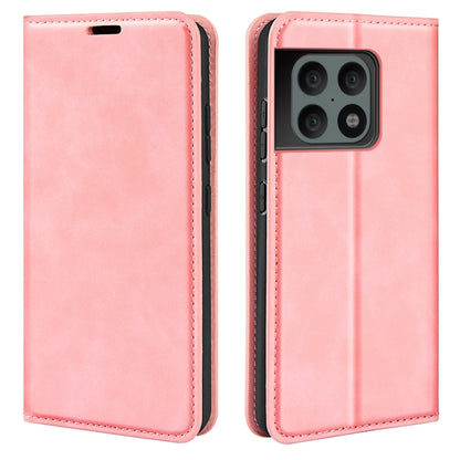 For OnePlus 10 Pro 5G Retro-skin Magnetic Suction Phone Leather Case with Holder & Card Slots & Wallet, For OnePlus 10 Pro 5G