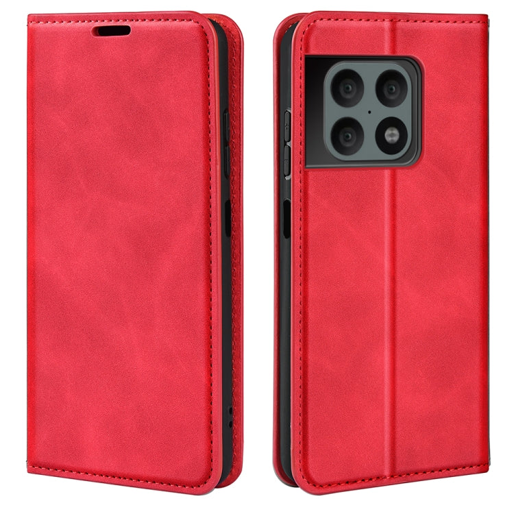 For OnePlus 10 Pro 5G Retro-skin Magnetic Suction Phone Leather Case with Holder & Card Slots & Wallet, For OnePlus 10 Pro 5G