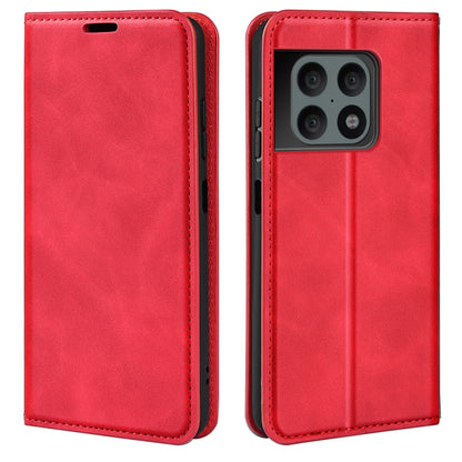 For OnePlus 10 Pro 5G Retro-skin Magnetic Suction Phone Leather Case with Holder & Card Slots & Wallet, For OnePlus 10 Pro 5G