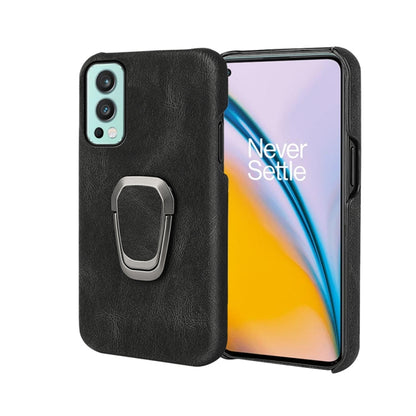 For OnePlus Nord 2 5G Ring Holder PU Phone Case, For OnePlus Nord 2 5G