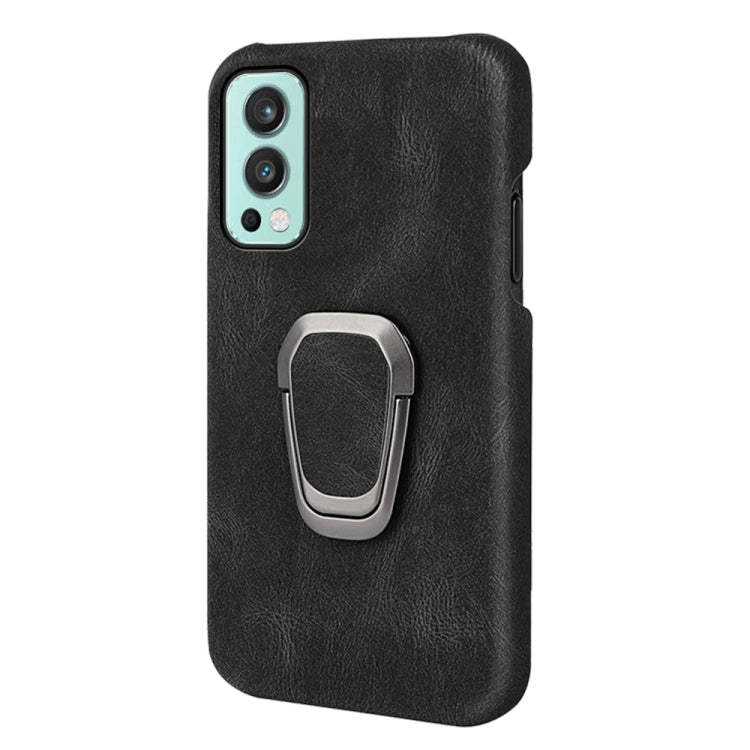 For OnePlus Nord 2 5G Ring Holder PU Phone Case, For OnePlus Nord 2 5G