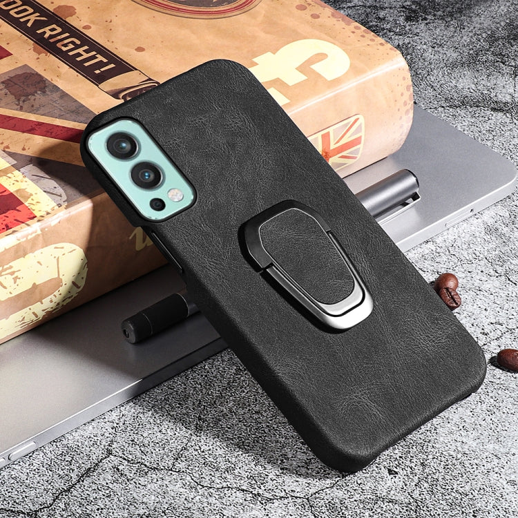 For OnePlus Nord 2 5G Ring Holder PU Phone Case, For OnePlus Nord 2 5G