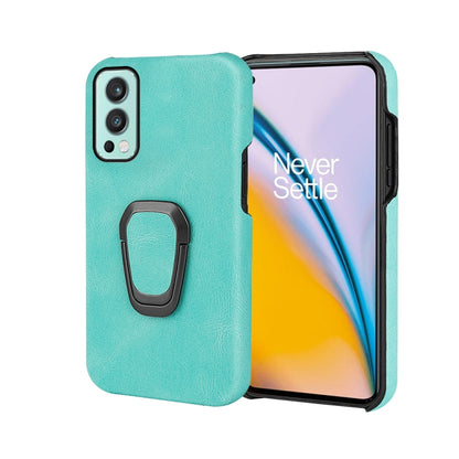 For OnePlus Nord 2 5G Ring Holder PU Phone Case, For OnePlus Nord 2 5G