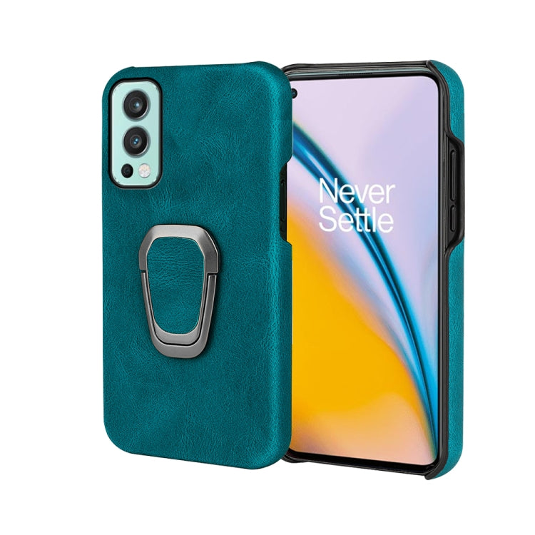For OnePlus Nord 2 5G Ring Holder PU Phone Case, For OnePlus Nord 2 5G