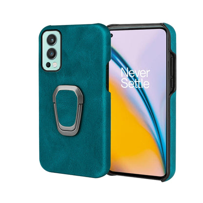 For OnePlus Nord 2 5G Ring Holder PU Phone Case, For OnePlus Nord 2 5G