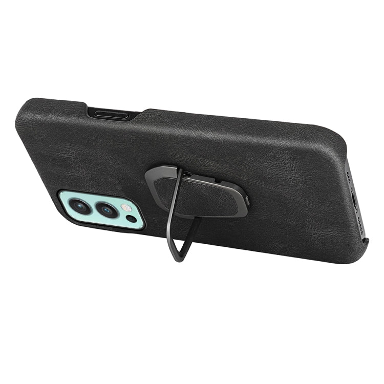 For OnePlus Nord 2 5G Ring Holder PU Phone Case, For OnePlus Nord 2 5G