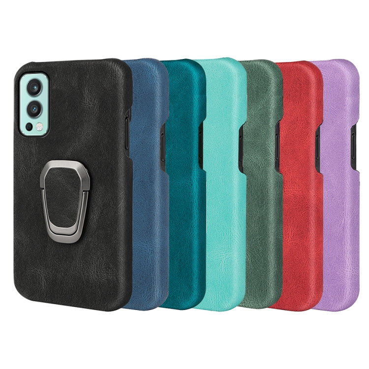 For OnePlus Nord 2 5G Ring Holder PU Phone Case, For OnePlus Nord 2 5G