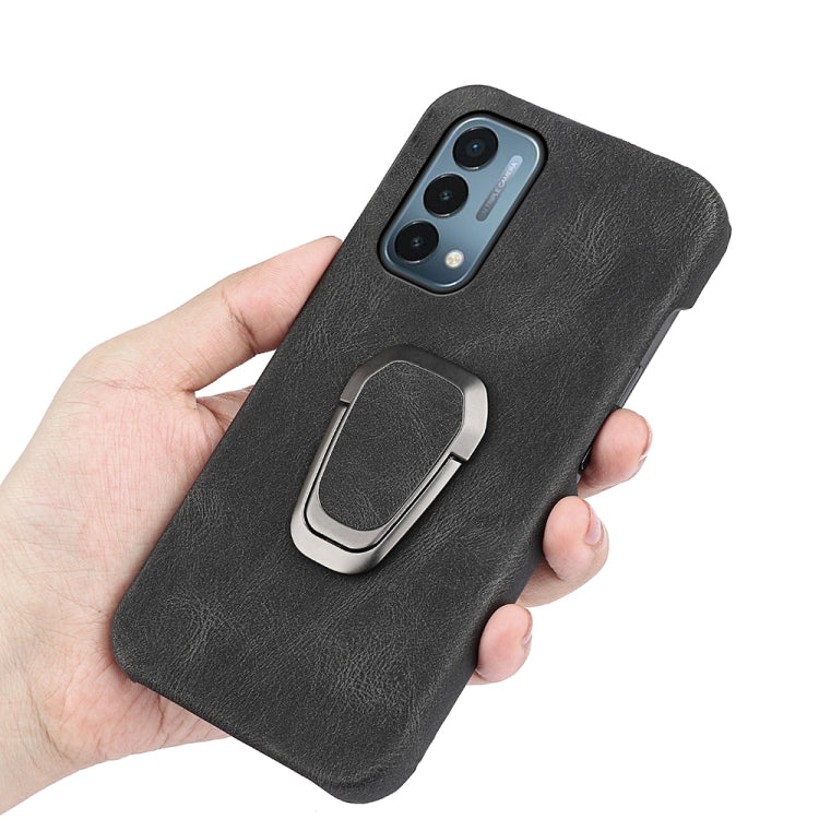 For OnePlus Nord N200 5G Ring Holder PU Phone Case, For OnePlus Nord N200 5G