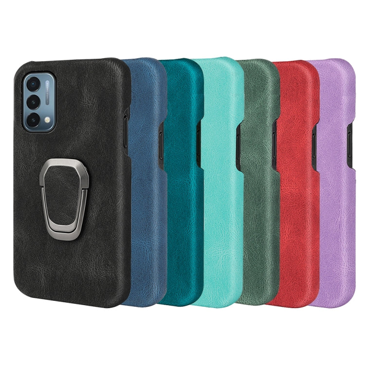 For OnePlus Nord N200 5G Ring Holder PU Phone Case, For OnePlus Nord N200 5G