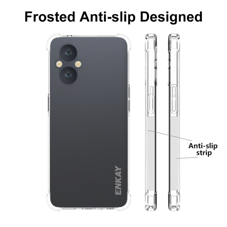 ENKAY Transparent TPU Shockproof Case, For OnePlus Nord N20 5G, For OnePlus 10 Pro 5G