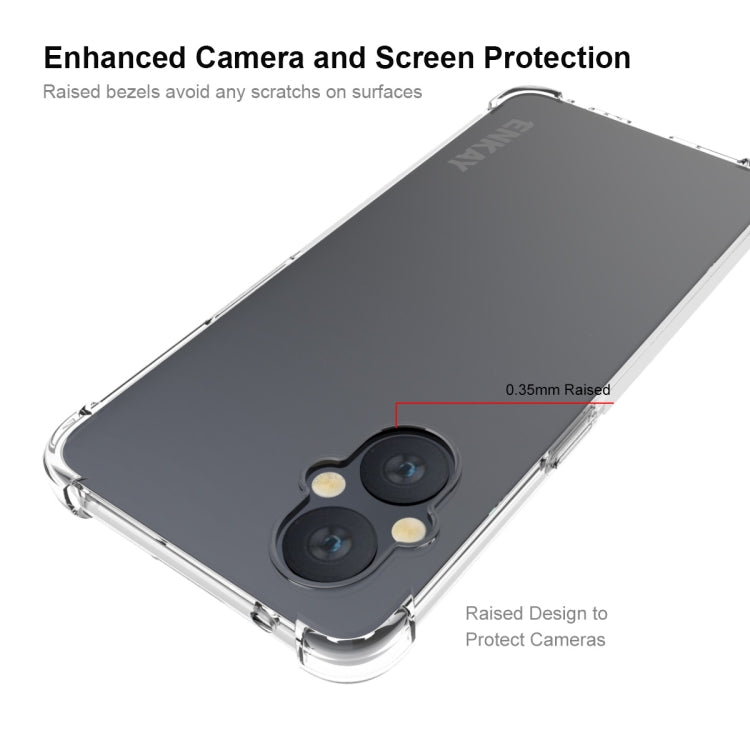ENKAY Transparent TPU Shockproof Case, For OnePlus Nord N20 5G, For OnePlus 10 Pro 5G