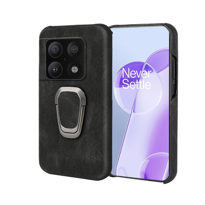 For OnePlus 10 Pro Ring Holder PU Phone Case, For OnePlus 10 Pro