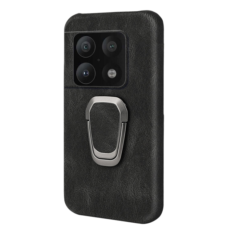 For OnePlus 10 Pro Ring Holder PU Phone Case, For OnePlus 10 Pro