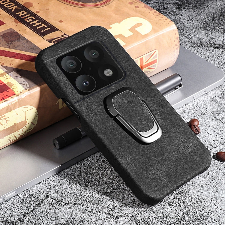 For OnePlus 10 Pro Ring Holder PU Phone Case, For OnePlus 10 Pro