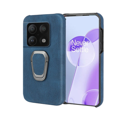 For OnePlus 10 Pro Ring Holder PU Phone Case, For OnePlus 10 Pro