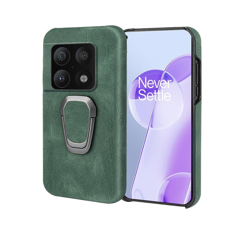 For OnePlus 10 Pro Ring Holder PU Phone Case, For OnePlus 10 Pro
