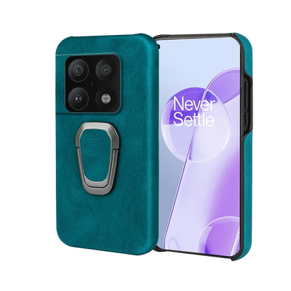 For OnePlus 10 Pro Ring Holder PU Phone Case, For OnePlus 10 Pro