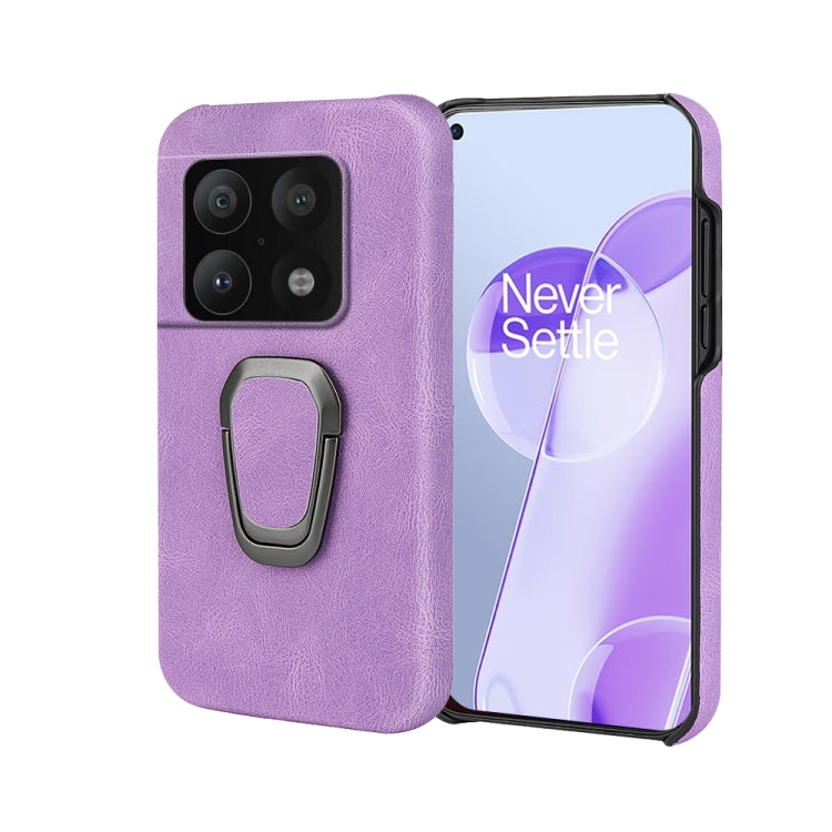 For OnePlus 10 Pro Ring Holder PU Phone Case, For OnePlus 10 Pro