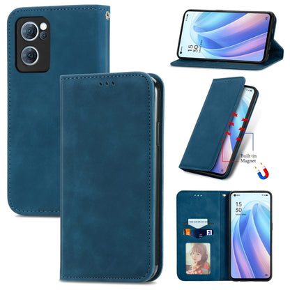 Retro Skin Feel Magnetic Flip Leather Case, For OPPO Reno7 5G, For OPPO Reno7 Pro 5G, For OPPO A16K, For vivo Y76s