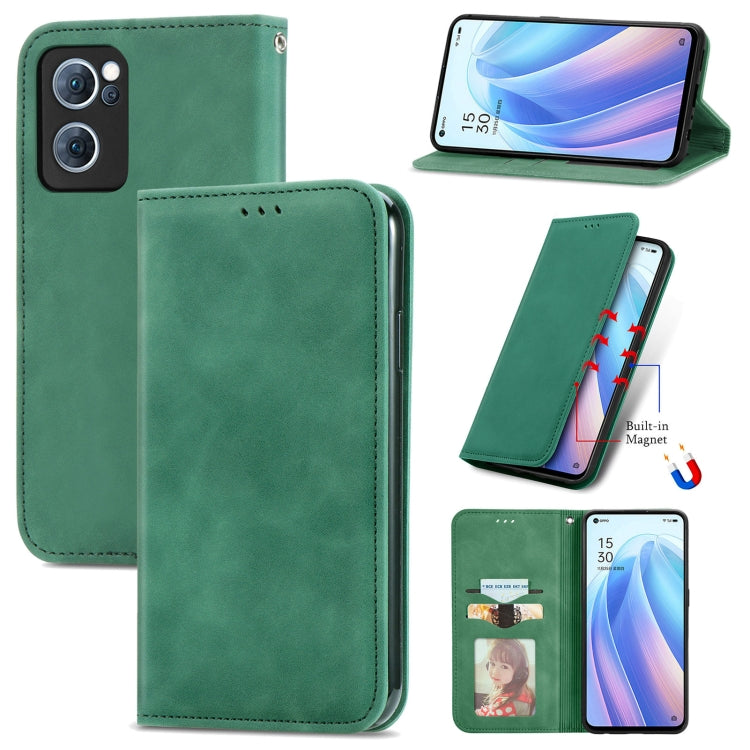Retro Skin Feel Magnetic Flip Leather Case, For OPPO Reno7 5G, For OPPO Reno7 Pro 5G, For OPPO A16K, For vivo Y76s