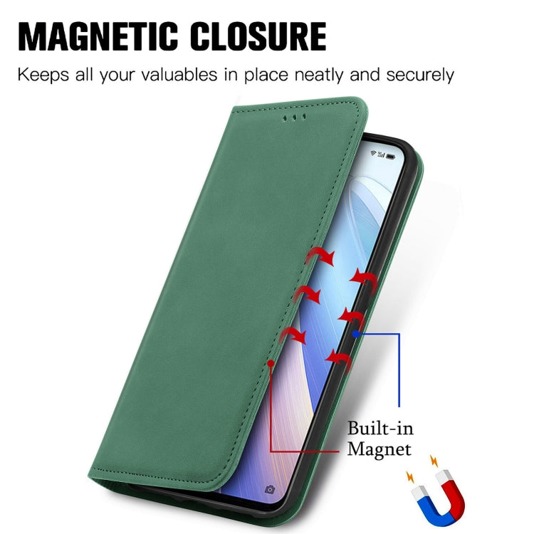 Retro Skin Feel Magnetic Flip Leather Case, For OPPO Reno7 5G, For OPPO Reno7 Pro 5G, For OPPO A16K, For vivo Y76s