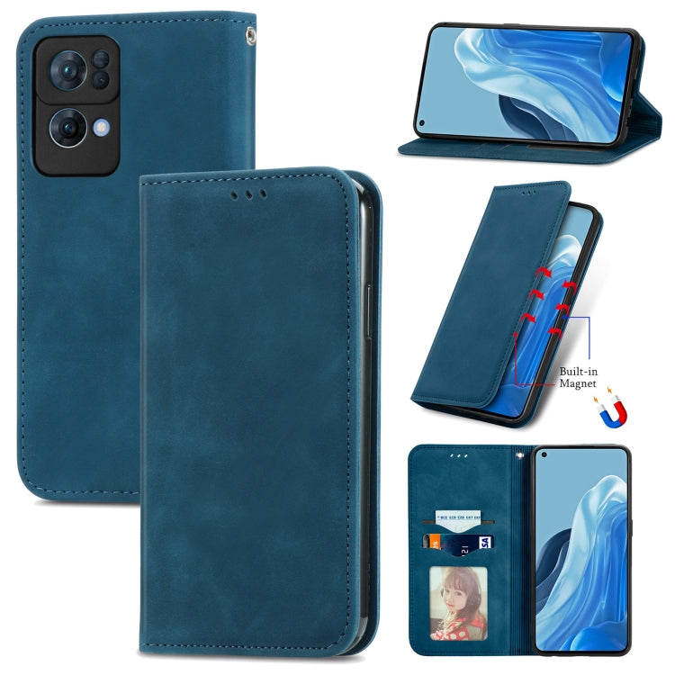 Retro Skin Feel Magnetic Flip Leather Case, For OPPO Reno7 5G, For OPPO Reno7 Pro 5G, For OPPO A16K, For vivo Y76s