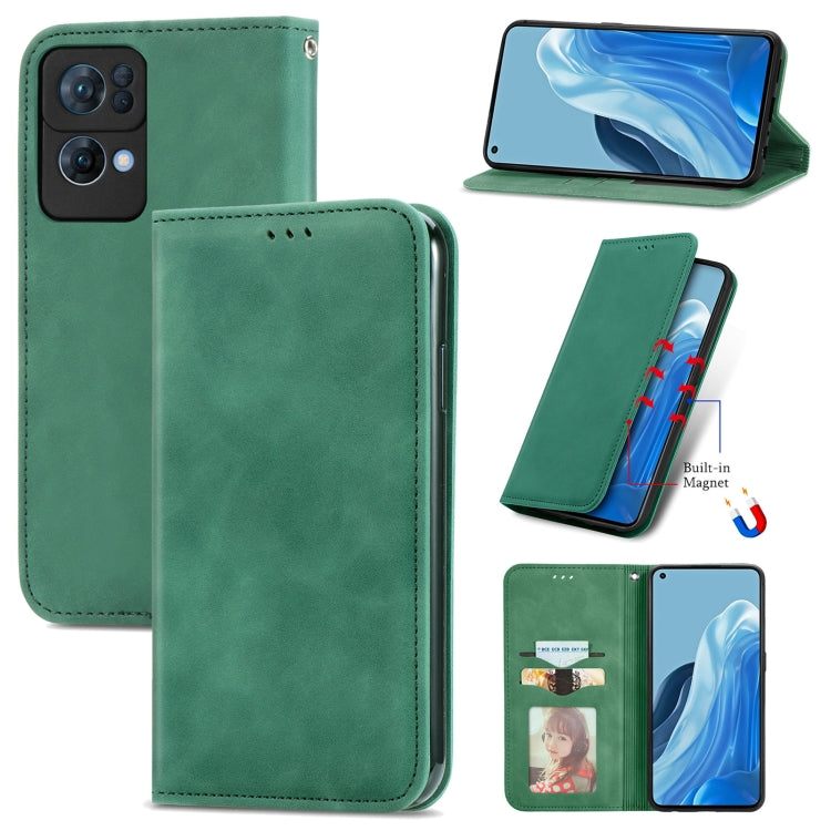 Retro Skin Feel Magnetic Flip Leather Case, For OPPO Reno7 5G, For OPPO Reno7 Pro 5G, For OPPO A16K, For vivo Y76s