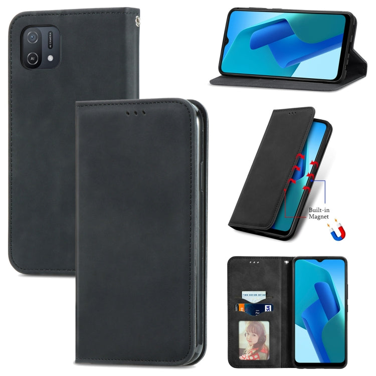 Retro Skin Feel Magnetic Flip Leather Case, For OPPO Reno7 5G, For OPPO Reno7 Pro 5G, For OPPO A16K, For vivo Y76s