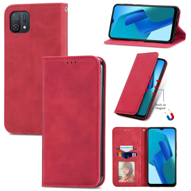 Retro Skin Feel Magnetic Flip Leather Case, For OPPO Reno7 5G, For OPPO Reno7 Pro 5G, For OPPO A16K, For vivo Y76s