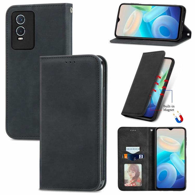 Retro Skin Feel Magnetic Flip Leather Case, For OPPO Reno7 5G, For OPPO Reno7 Pro 5G, For OPPO A16K, For vivo Y76s