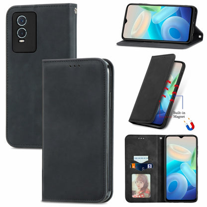 Retro Skin Feel Magnetic Flip Leather Case, For OPPO Reno7 5G, For OPPO Reno7 Pro 5G, For OPPO A16K, For vivo Y76s