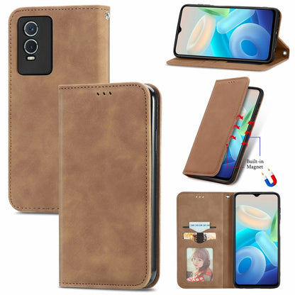 Retro Skin Feel Magnetic Flip Leather Case, For OPPO Reno7 5G, For OPPO Reno7 Pro 5G, For OPPO A16K, For vivo Y76s