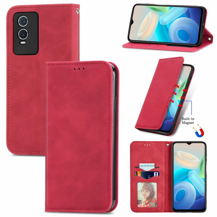 Retro Skin Feel Magnetic Flip Leather Case, For OPPO Reno7 5G, For OPPO Reno7 Pro 5G, For OPPO A16K, For vivo Y76s